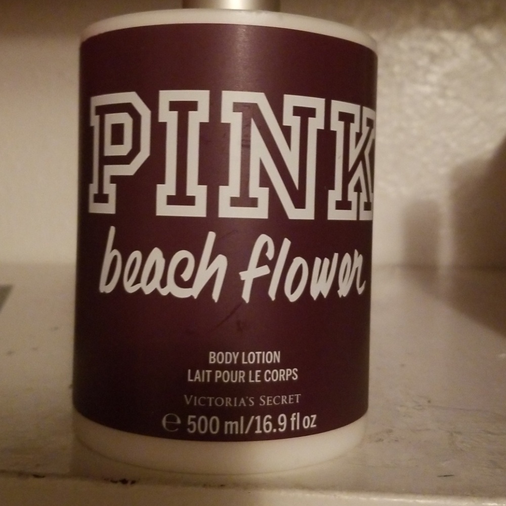 Pink body lotion
